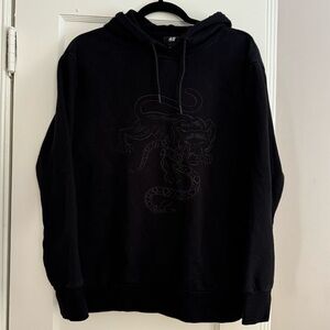 H&M X The Weeknd XO Tonal Hoodie Black